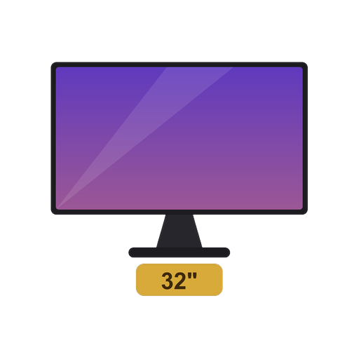 شاشة 32 بوصة